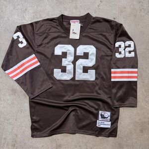 NWT Mitchell & Ness Jim Brown Cleveland Browns 1964 Throwback Jersey #32 XXL‎ 52